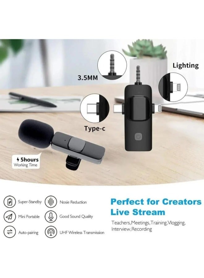 NORMELLE Wireless Lavalier Microphone for Type-C Phones – Crystal Clear Audio, Noise Reduction Lapel Mic, Auto Sync, Plug & Play Vlogging, Interviews, YouTube Setup, Mini Clip-on Microphone for Content Creators - Image 2