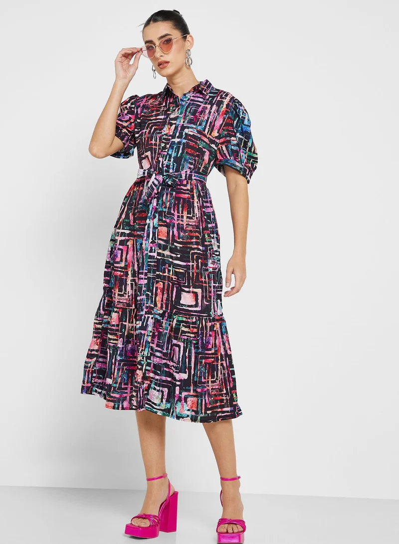 Ginger Urban Minx Printed Shirt Dress