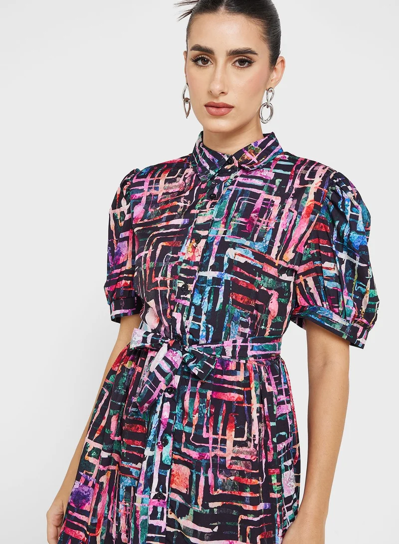 Ginger Urban Minx Printed Shirt Dress