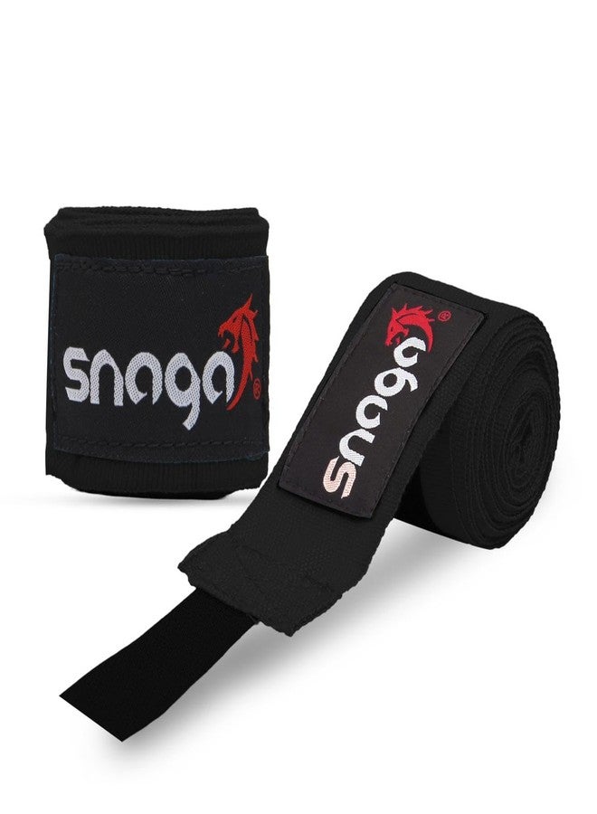 Snaga Mexican Style Boxing Hand Wraps, Hand & Wrist Support for Men Women Under Mitts Straps, Muay Thai MMA Kickboxing Martial Arts, Speed Bag Punching Training (4.5 Meter) - Image 1