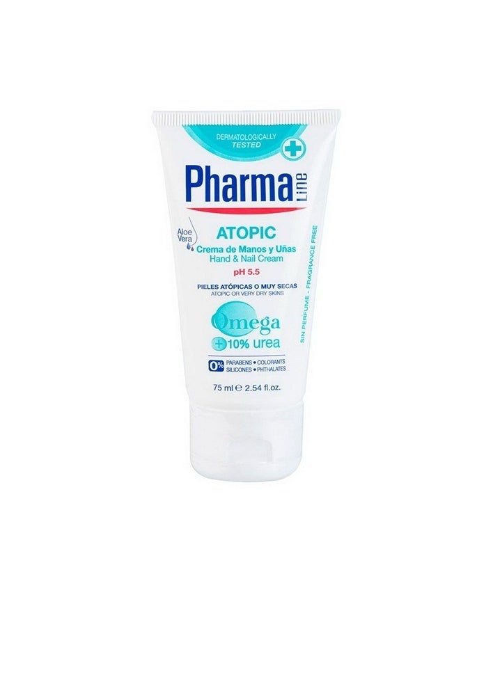 PharmaLine - Atopic Hand and Nail Cream pH 5.5 Omega plus 10% Urea 75ml - Image 1