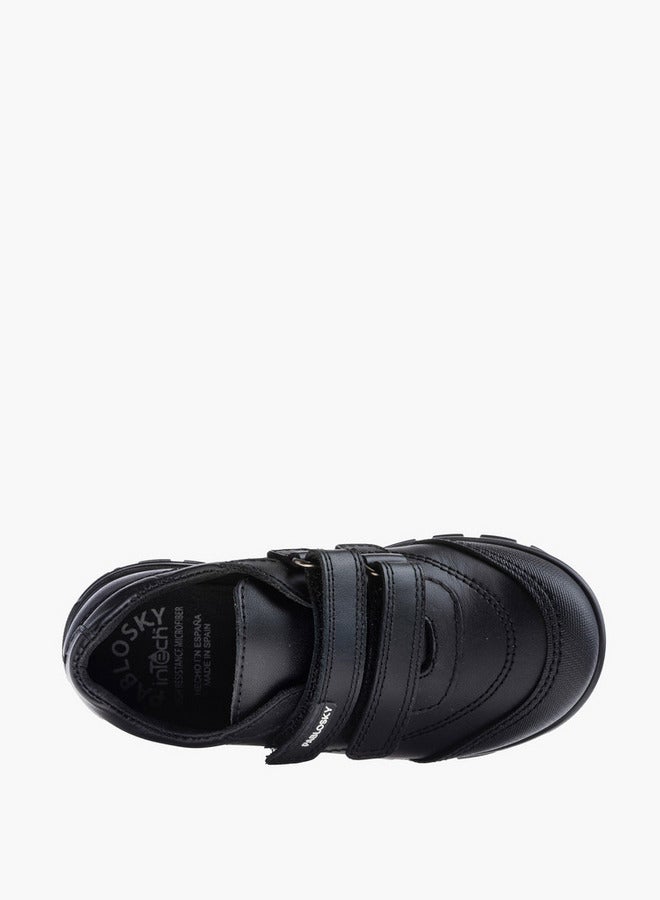 Pablosky Boys' Panelled School Shoes with Hook and Loop Closure - 354710  - Image 5
