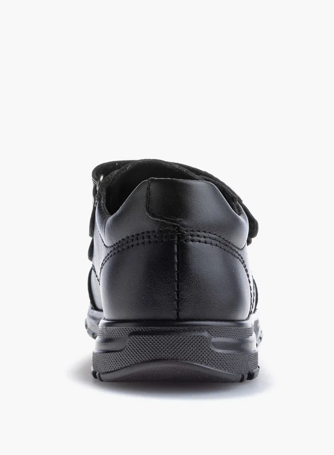 Pablosky Boys' Panelled School Shoes with Hook and Loop Closure - 354710