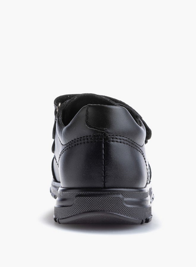 Pablosky Boys' Panelled School Shoes with Hook and Loop Closure - 354710  - Image 4