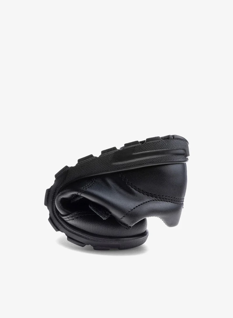 Pablosky Boys' Panelled School Shoes with Hook and Loop Closure - 354710