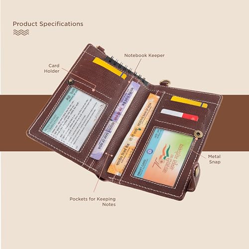 BRAND LEATHER Genuine Leather Sling Wallet for Women (BROWN) - Image 5