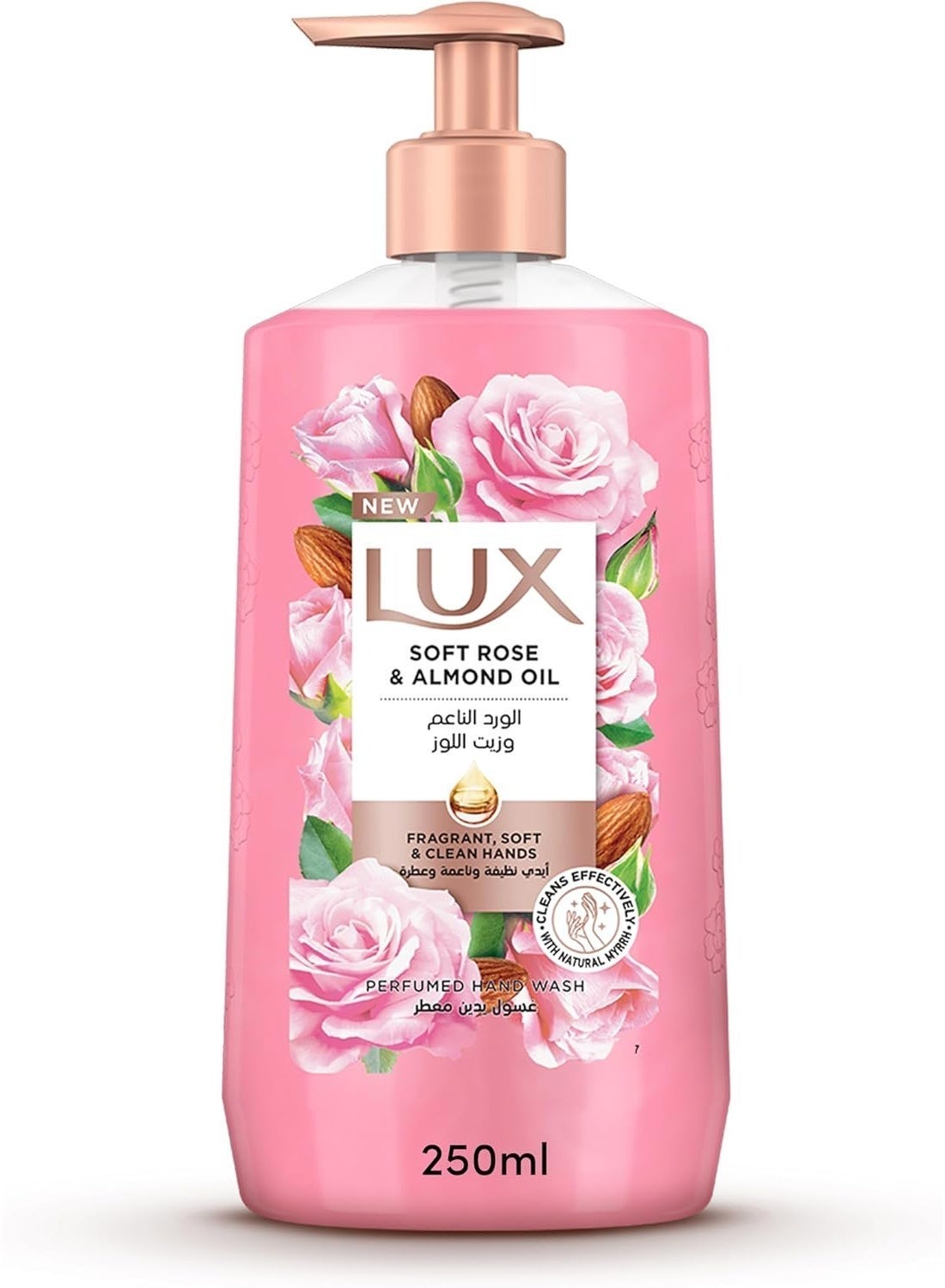 Lux Soft Rose Anti Bacterial Liquid Hand Wash Enriched With Glycerin For All Skin Types 250 ml
