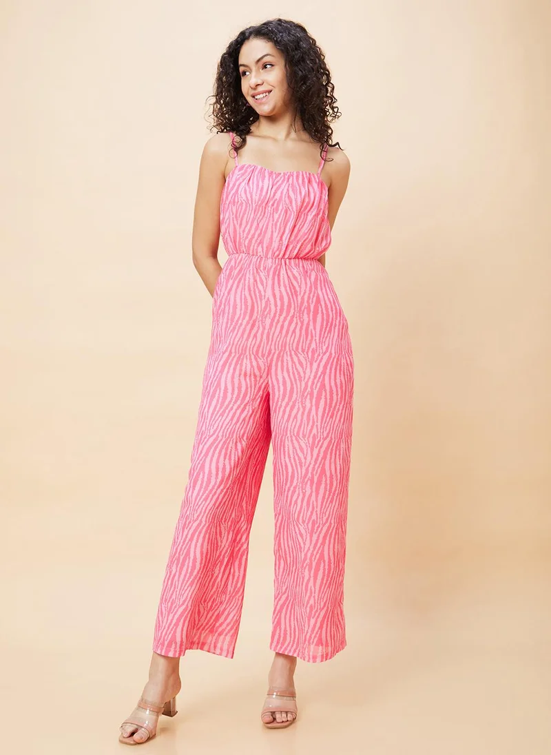 globus Globus Women Animal Printed Shoulder Straps Basic Jumpsuit