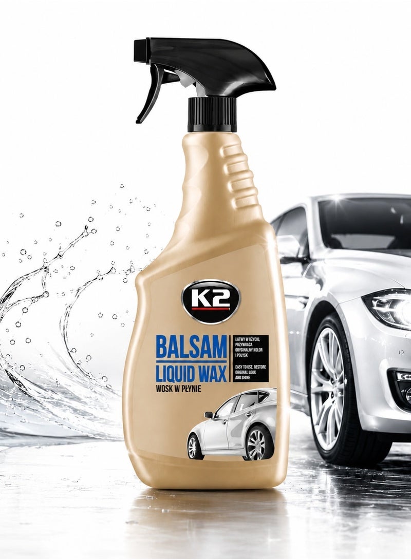 K2 Balsam Liquid Wax Spray 700ml Quick Car Wax, Spray Wax Polish, High Gloss Paint Protection, Instant Shine, Water Repellent Car Wax, Easy Spray and Wipe Formula for Cars, SUVs, Motorcycles and Painted Surfaces - Image 1