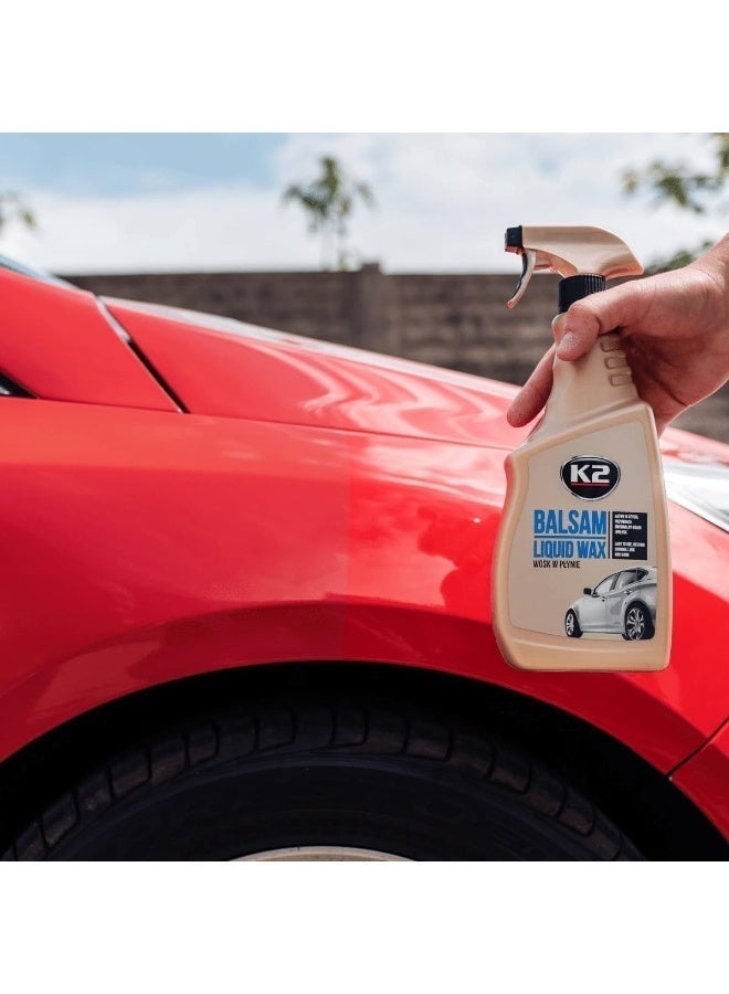 K2 Balsam Liquid Wax Spray 700ml Quick Car Wax, Spray Wax Polish, High Gloss Paint Protection, Instant Shine, Water Repellent Car Wax, Easy Spray and Wipe Formula for Cars, SUVs, Motorcycles and Painted Surfaces - Image 2