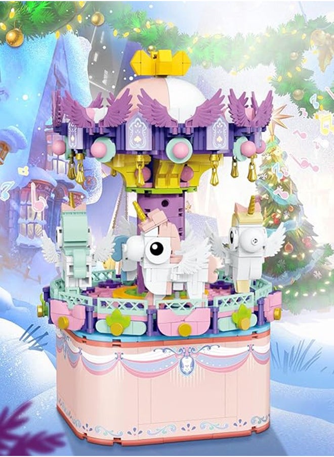 Music Box Building Toys, 874-Pcs Assemble Building Block DIY Educational Toys Set– Gift for Kids 3+ Years and Adults  - Image 3