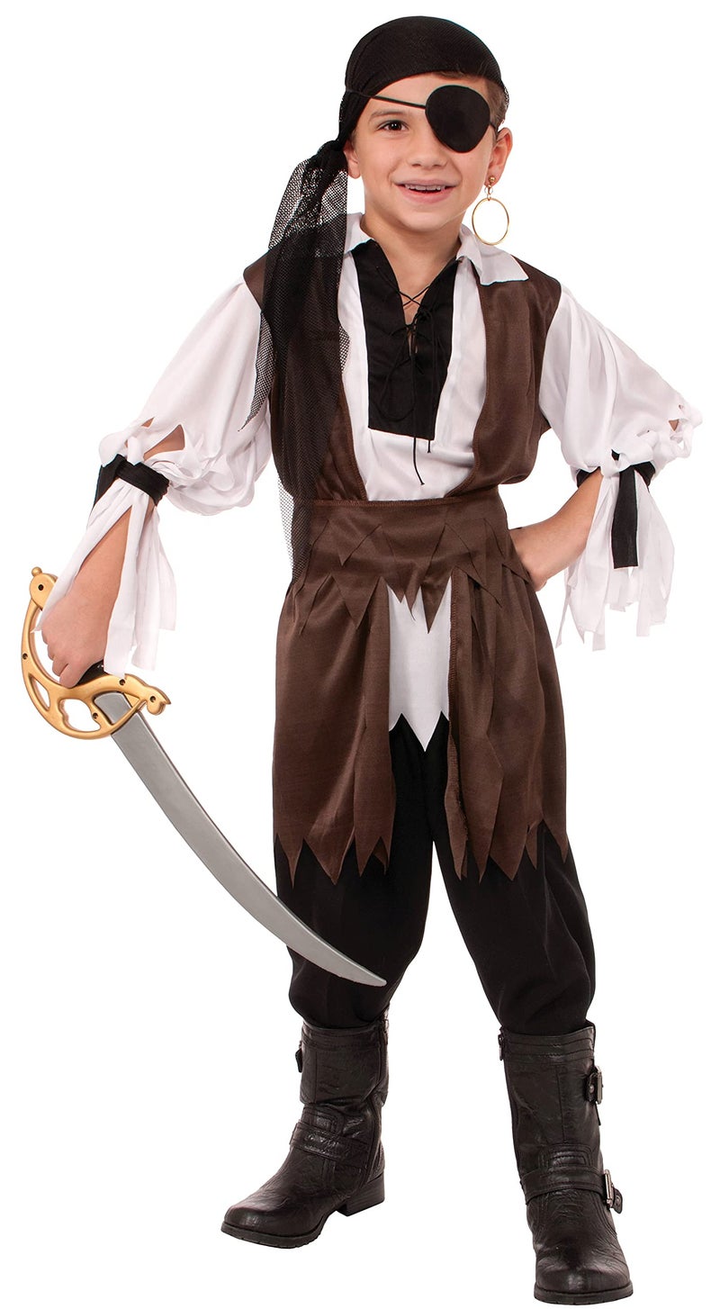 Rubies Caribbean Pirate Costume for Kids, Boy's Medium