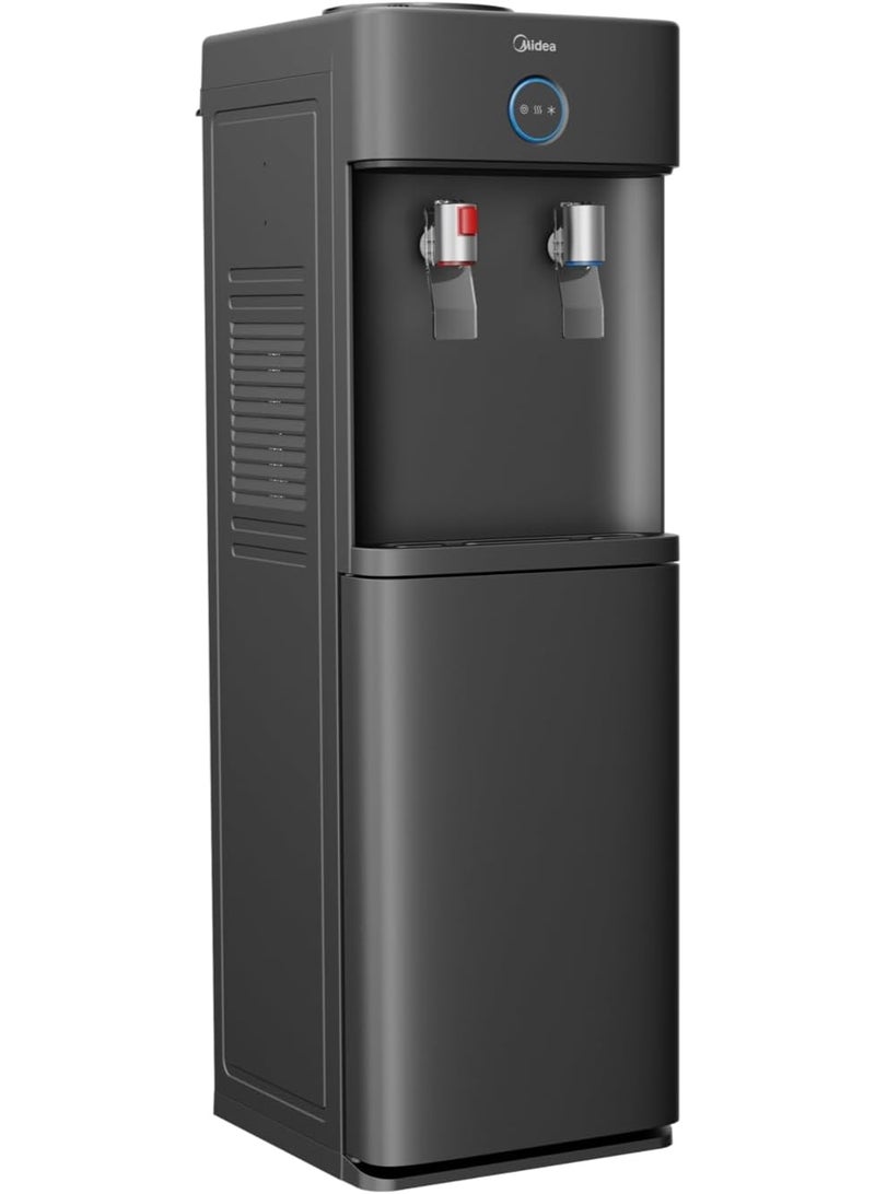 Midea Water Dispenser, Top Loading, 2-taps Equipped with Hot and Cold Temperature, Floor Standing, 35 L Large Cabinet, Child Safety Lock for Faucet, Best Home, Office & Pantry, Black, YL2436S-WB-G YL2436S-WB-G Black - Image 2
