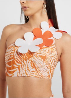 ELLA Bikini With 3D Shoulder Floral & Beach Skirt  - Image 3