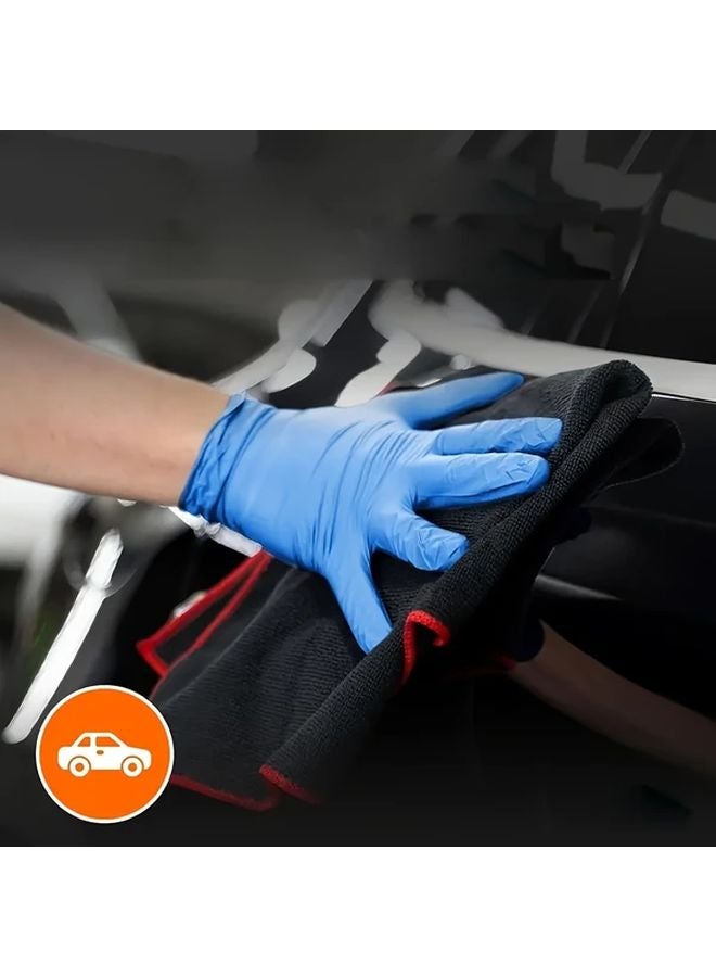 Thickened Blue Disposable Nitrile Gloves 100pcs Oil Resistant Waterproof 5 Mil Salon Use - Image 5