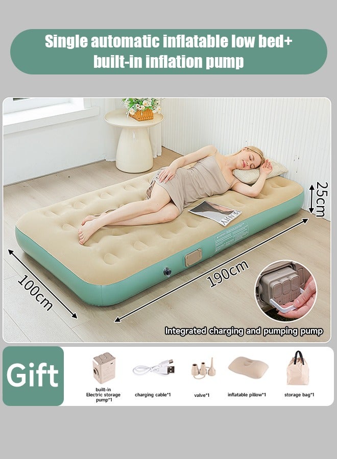 Single-person nap with a bunk bed, inflatable mattress, thick home air mattress, foldable nap device, portable for outdoor use - Image 5