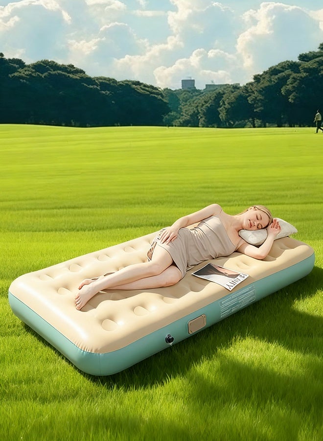Single-person nap with a bunk bed, inflatable mattress, thick home air mattress, foldable nap device, portable for outdoor use - Image 4