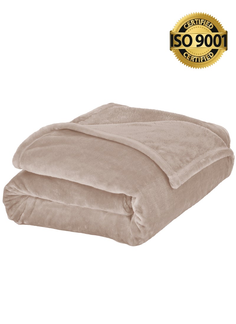 Master Home Textile Lightweight Velvet Blanket, Mora Series, 350GSM, Double Size 260 x 240 cm, Extra Soft All Season Fleece Blanket, Bed And Sofa Blanket  - Image 1