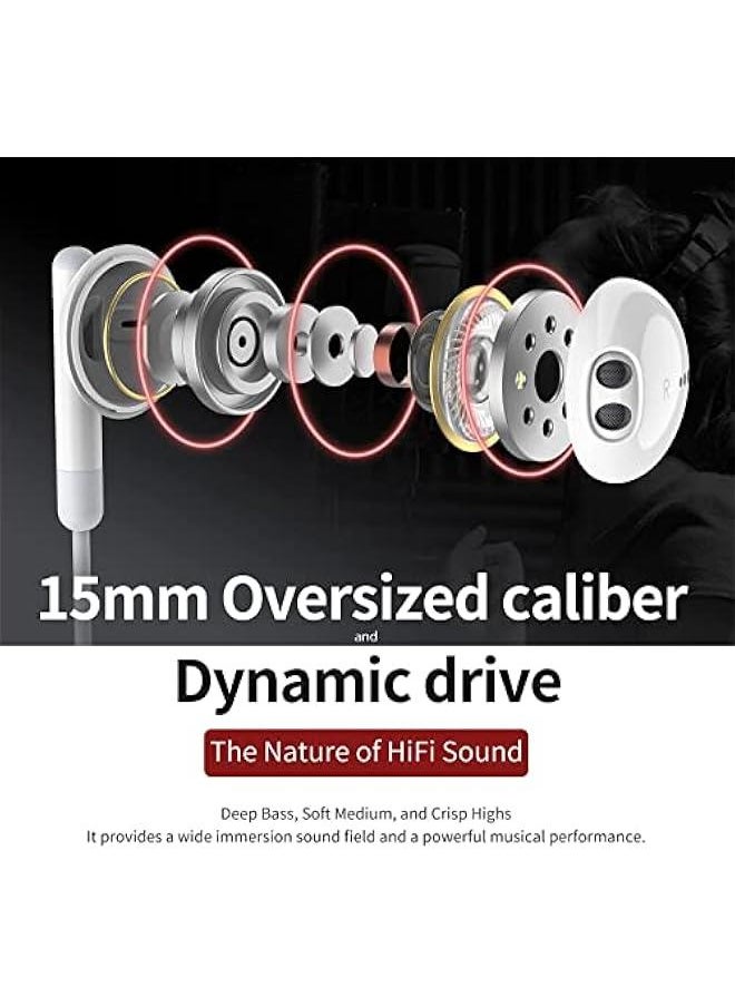 Sh-Protect USB C Headphones Wired Earphones with Mic & Remote Control Noise Cancelling Type C Earbuds for iPhone 15 Series, iPad, Galaxy S24/S23/S22/S21/S20/Ultra Note 10/20, Pixel 7/6/6a/5/4
