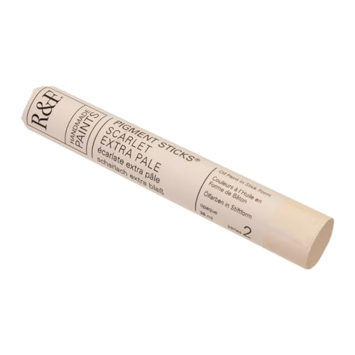 R&F Handmade Paints - Professional Oil Pigment Stick, Scarlet Extra Pale, 38 ml - Image 1