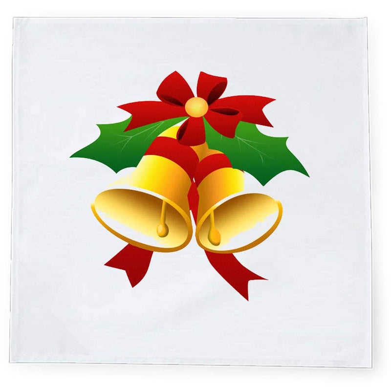 Khakee 6 Pcs Christmas Theme Tafta Silk Table Napkins 10x 10 for Xmas Decoration Christmas OrnamentsChristmas Gift npxmas250P - Image 2