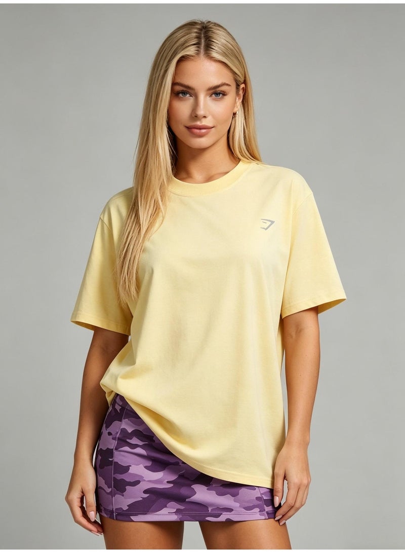 جيمشارك With LOGO, men and women with the same 260g soft cotton comfortable T-shirt round neck soft casual Joker short-sleeved shirt. - Image 3