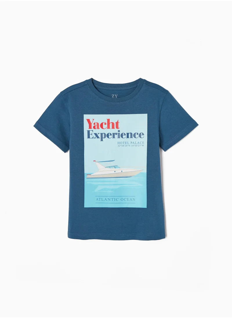 Zippy Zippy Cotton T-shirt for Boys Yacht