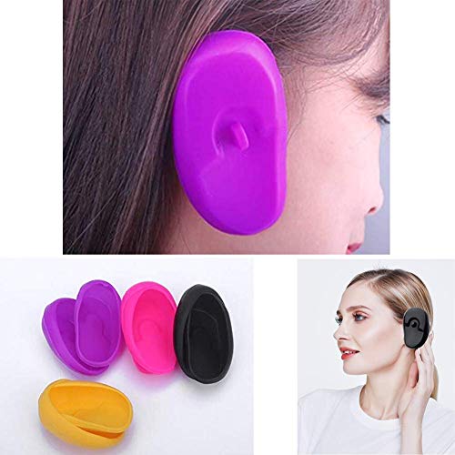 NaRaMax 3 Pairs Waterproof Silicone Ear Covers Hairdressing Dye Coloring Ear Cover Earmuff Protectors Ear Cap Salon Hair Styling Tool for Hairdressing Shop and Home Personal Use (Random Color) - Image 3
