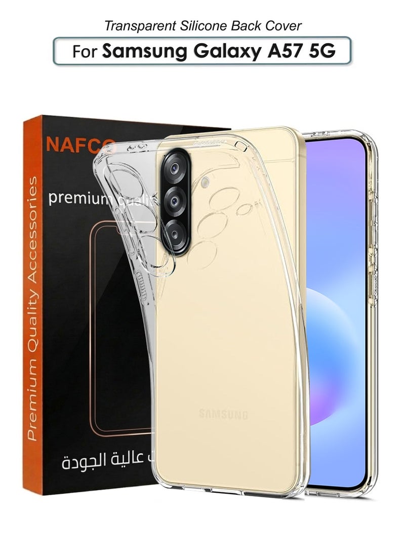 NAFCO For Samsung Galaxy A57 5G - Transparent Silicone Drop-Proof Clear Protective Phone Cover - Transparent - Image 1