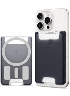 Spigen Ultra Hybrid (MagFit) Magnetic MagSafe Wallet Card Holder [3-4 Cards] for iPhone 16 Pro Max / 16 Pro / 16 Plus / 16 / iPhone 15/14/13/12 series - Classic C1 Graphite  - Image 1