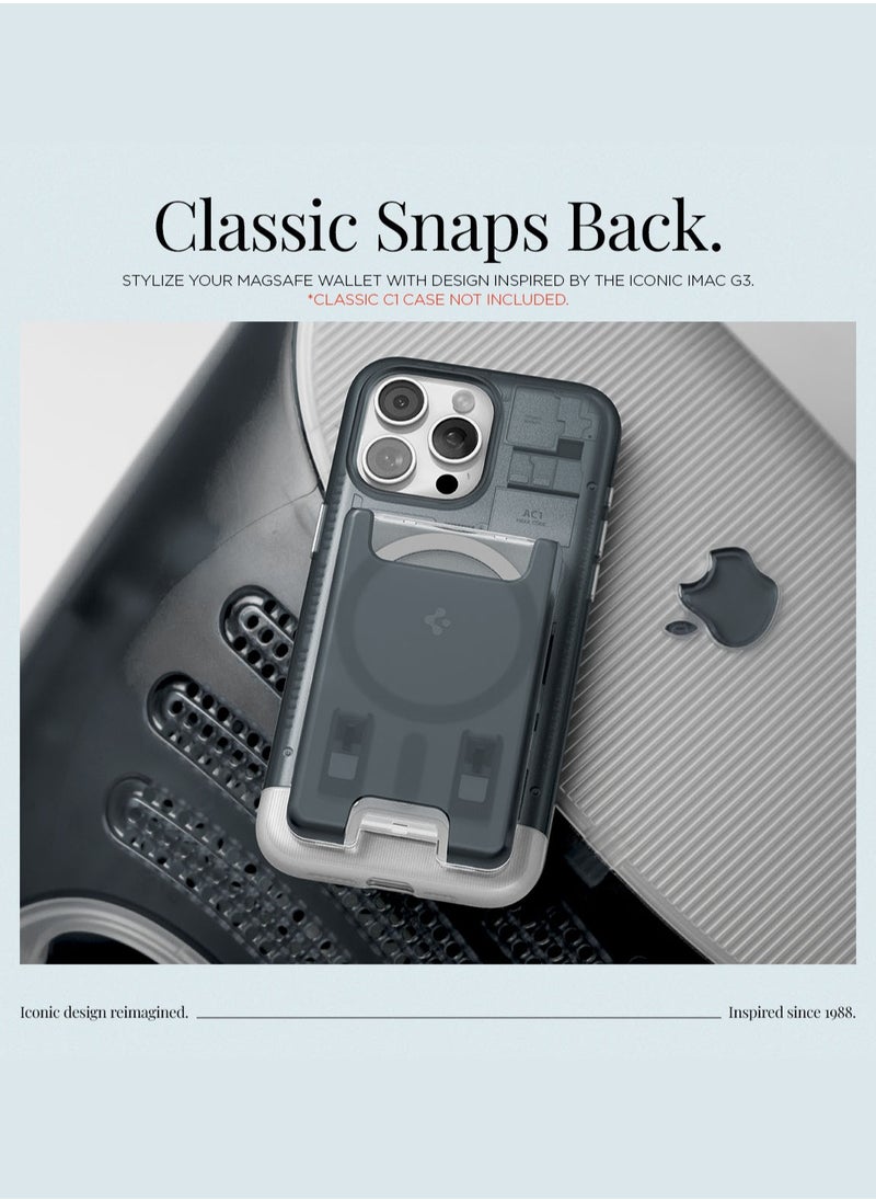 Spigen Ultra Hybrid (MagFit) Magnetic MagSafe Wallet Card Holder [3-4 Cards] for iPhone 16 Pro Max / 16 Pro / 16 Plus / 16 / iPhone 15/14/13/12 series - Classic C1 Graphite  - Image 2