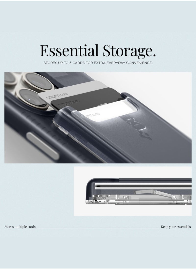 Ultra Hybrid (MagFit) Magnetic MagSafe Wallet Card Holder [3-4 Cards] for iPhone 16 Pro Max / 16 Pro / 16 Plus / 16 / iPhone 15/14/13/12 series - Classic C1 Graphite