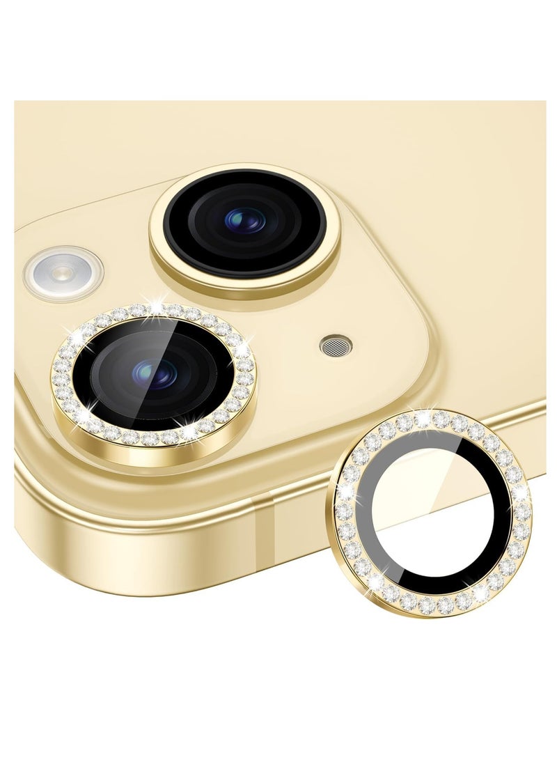 Glass Screen Protector For Camera Lens Compatible With Apple Iphone 14/14 Plus - gold  - Image 1