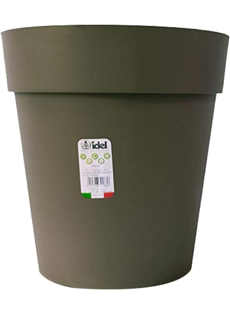 Idel Classic Matte Round Plant Pot – Lightweight Plastic Flower Planter for Indoor & Outdoor – Decorative Garden Pot for Balcony, Home & Office – 27cm, 32cm, 45cm Sizes Available - Image 1