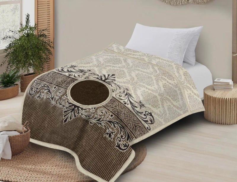 Nivasam Swiss Gold Luxuriously Super Soft Single Bed Size 2-Ply Mink Blanket - Imported Korean Style for Winter - Heavy 2.6kg Blanket with The Coziness of Fur (Dusk Dawn) - Image 1