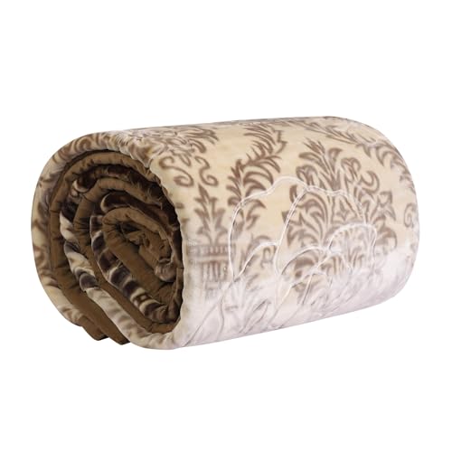 Nivasam Swiss Gold Luxuriously Super Soft Single Bed Size 2-Ply Mink Blanket - Imported Korean Style for Winter - Heavy 2.6kg Blanket with The Coziness of Fur (Dusk Dawn) - Image 4