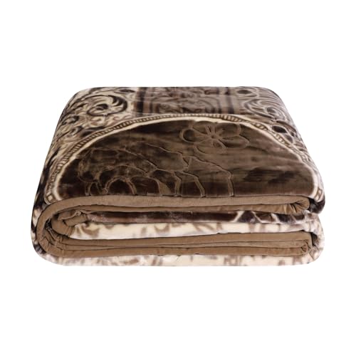 Nivasam Swiss Gold Luxuriously Super Soft Single Bed Size 2-Ply Mink Blanket - Imported Korean Style for Winter - Heavy 2.6kg Blanket with The Coziness of Fur (Dusk Dawn) - Image 2