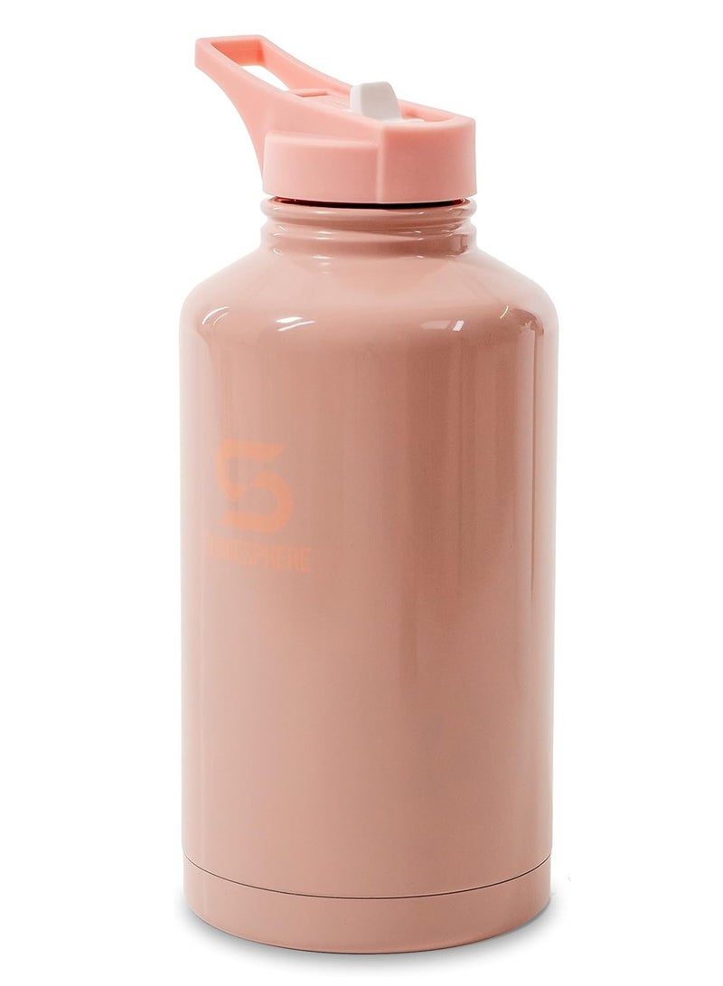 شيكسفير إبريق ترطيب ShakeSphere مزدوج الجدار من الفولاذ - 1.8 لتر، وردي