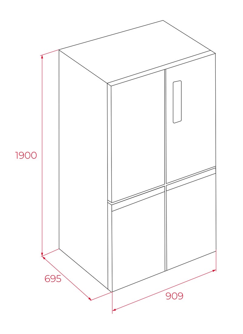TEKA - TEKA RMF 77960 LongLife No Frost Free Standing Multidoor Refrigerator 522L - Image 1