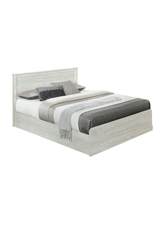 DANUBE HOME Zirco 180 X 200 King Bed With Underbed Storage Sturdy Modern Design Wooden Double Bed Frame Furniture Quiet And Comfortable Beds L 189x209.8x102.6 Cm White Oak  - Image 2