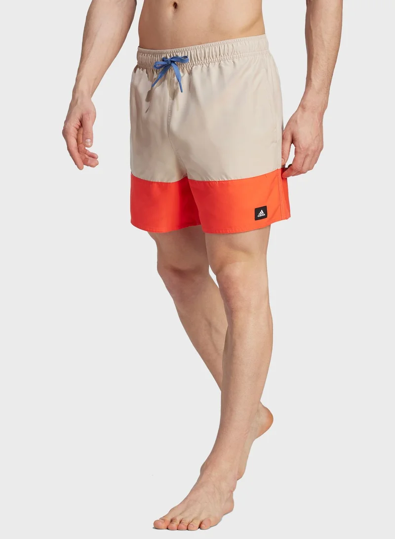 Adidas Colorblock Swim Shorts Short Length
