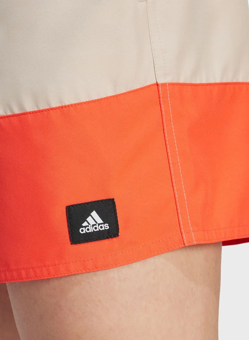 Adidas Colorblock Swim Shorts Short Length