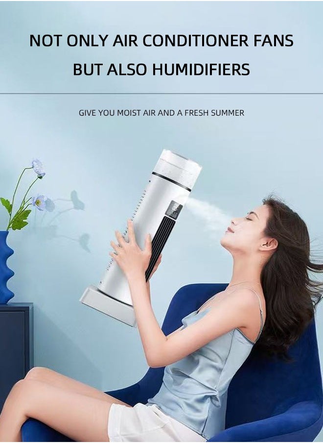 Generic Tower Fan with 6-Hour Digital Timer,be able to humidify, Remote Control, 3 Cooling Fan Modes & LED Light Indicator - Powerful & Energy-Efficient Electric Fan for Home and Office - White  - Image 2