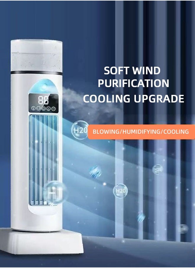 Generic Tower Fan with 6-Hour Digital Timer,be able to humidify, Remote Control, 3 Cooling Fan Modes & LED Light Indicator - Powerful & Energy-Efficient Electric Fan for Home and Office - White  - Image 3