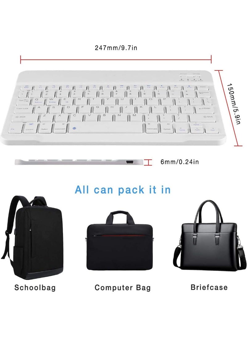 BK-100 Mini Bluetooth Keyboard Wireless Rechargeable Keyboard MULTICOLOUR - Image 5