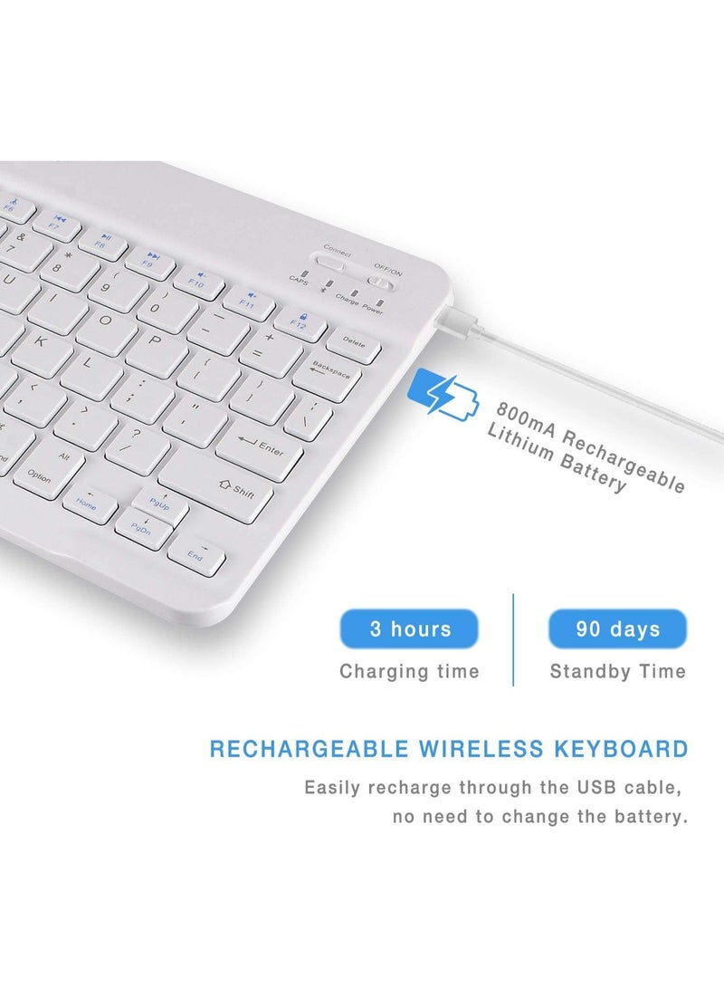 BK-100 Mini Bluetooth Keyboard Wireless Rechargeable Keyboard MULTICOLOUR - Image 4