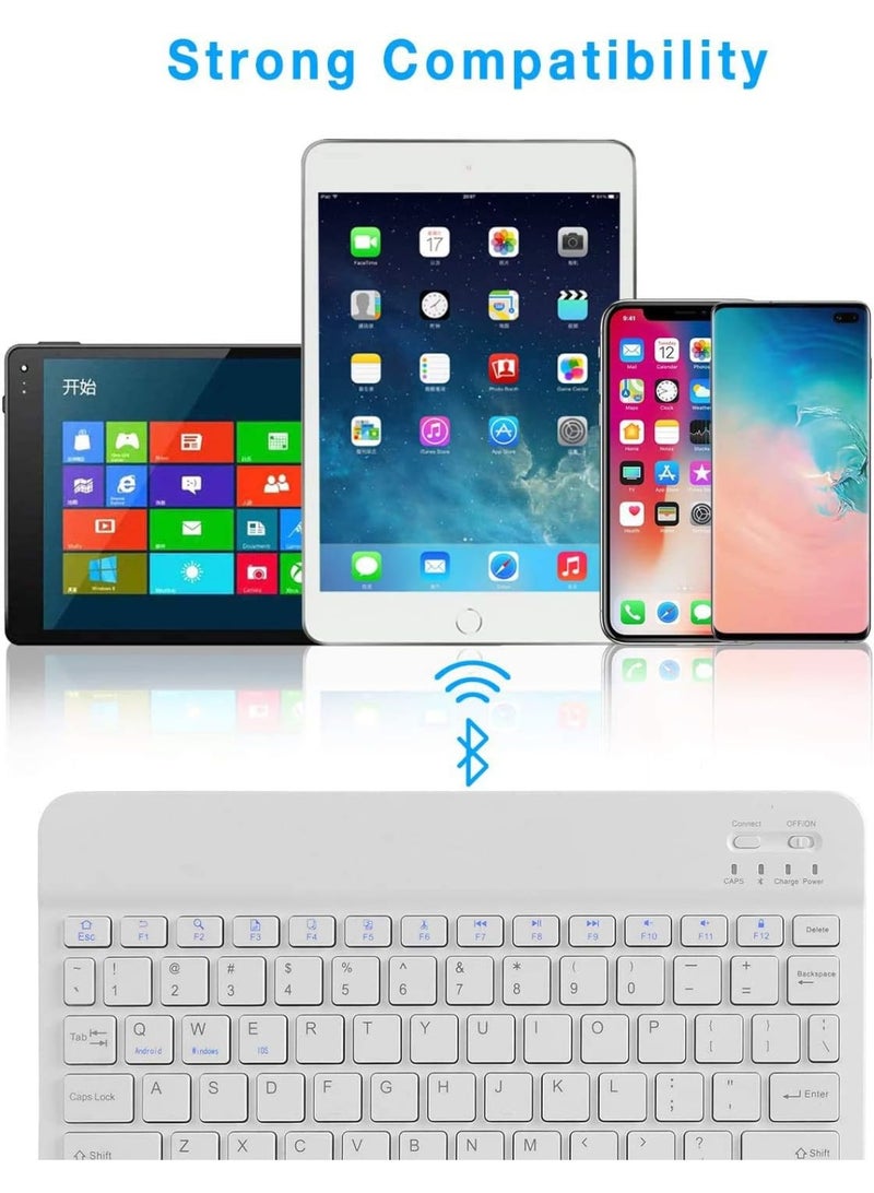 BK-100 Mini Bluetooth Keyboard Wireless Rechargeable Keyboard MULTICOLOUR - Image 2