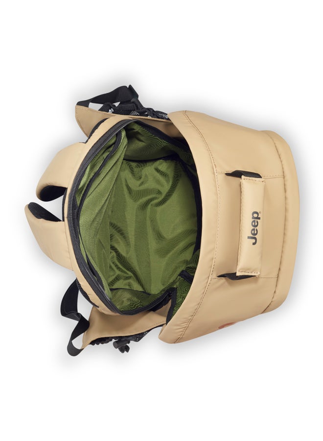 Jeep JS011B Versatile 24L Capacity Multipurpose Backpack - Beige - Image 3