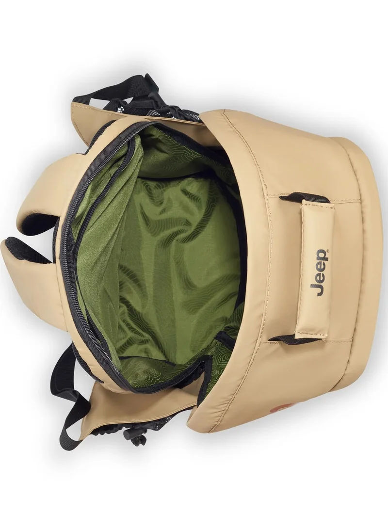 Jeep  JS011B Versatile 24L Capacity Multipurpose Backpack - Beige & Black  | Best Price UAE