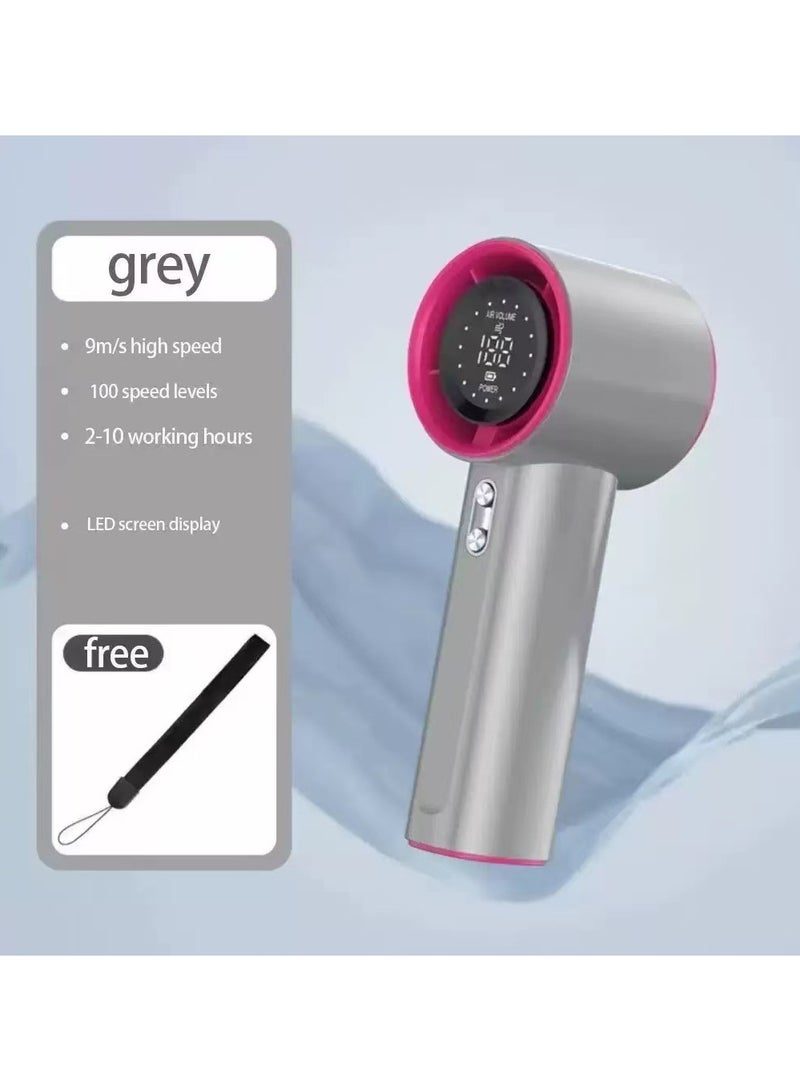 general مروحة محمولة بسرعة 100 سرعة - مروحة توربو مصغرة قابلة للشحن عبر USB-C مع عرض رقمي وقوة ريح قوية - Image 1